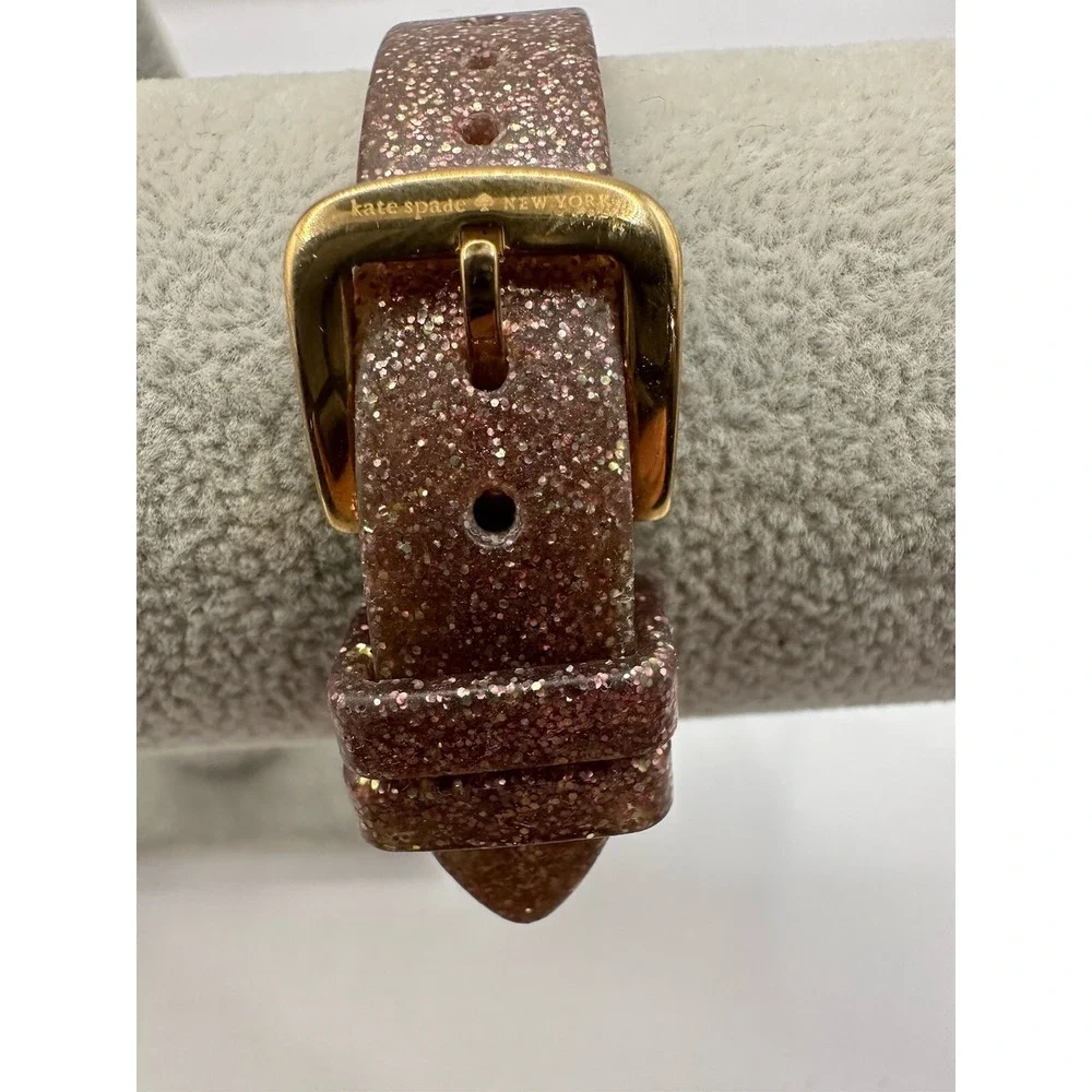 Kate Spade New York Womens Rumsey New Battery Pink Glitter‎ KSW1222 31MM 7.5